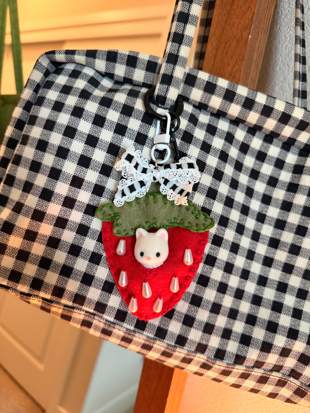 Felt Bag Charm without a Calico Critter
