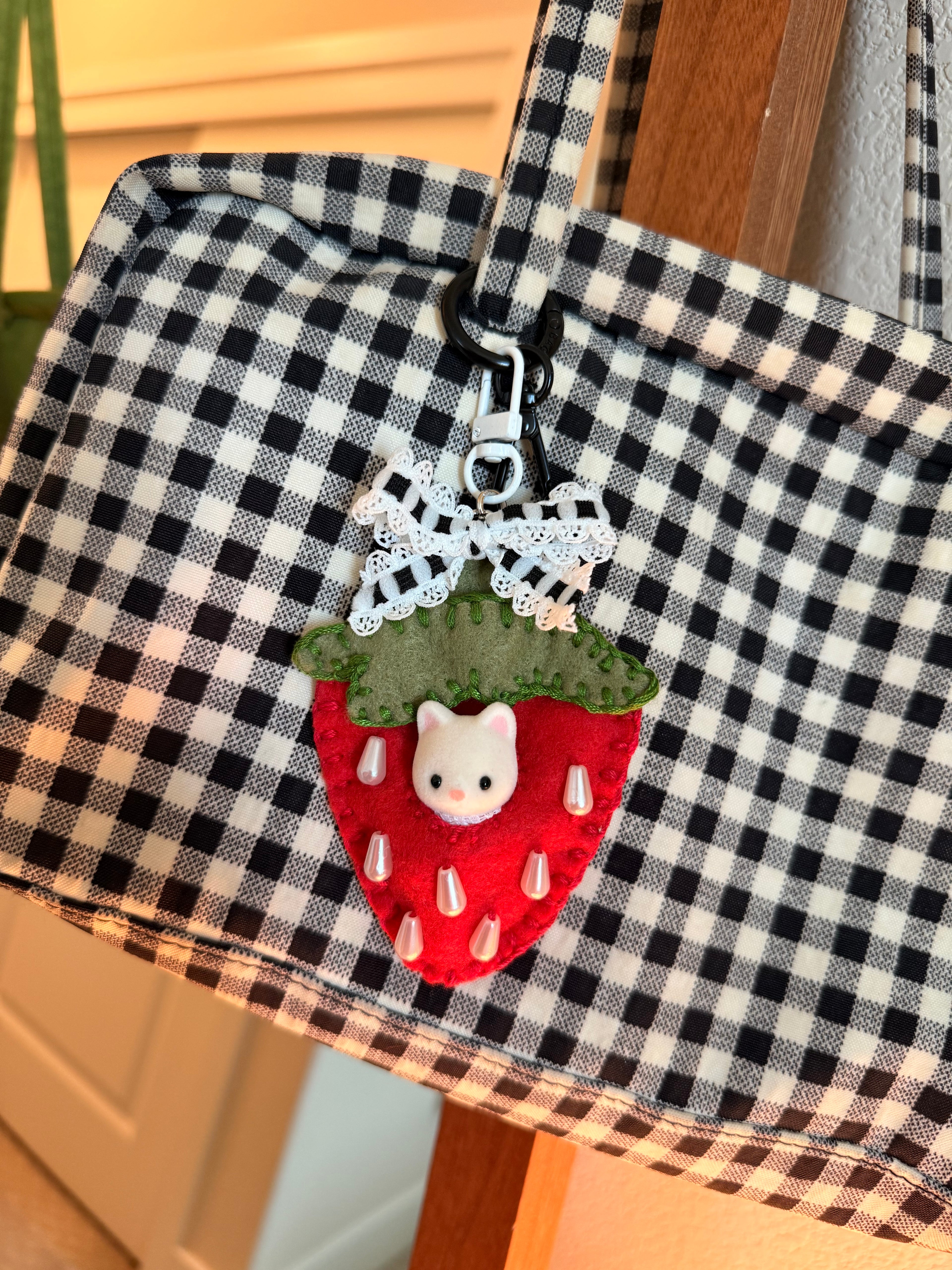 Felt Bag Charm without a Calico Critter
