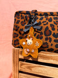 Mustard Yellow Felt Star Pouch with Surprise Figure